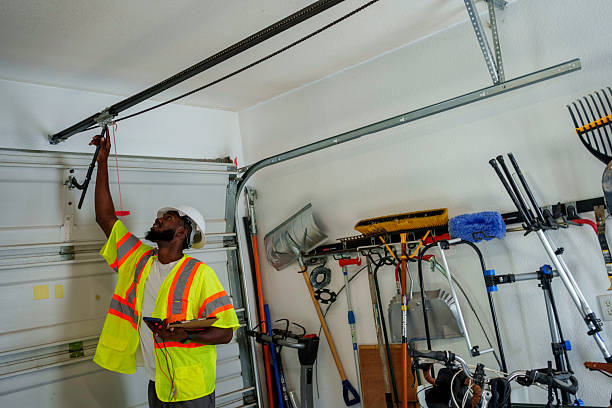 Professional Garage Door Panel Replacement technician working in Rossmoor, NJ